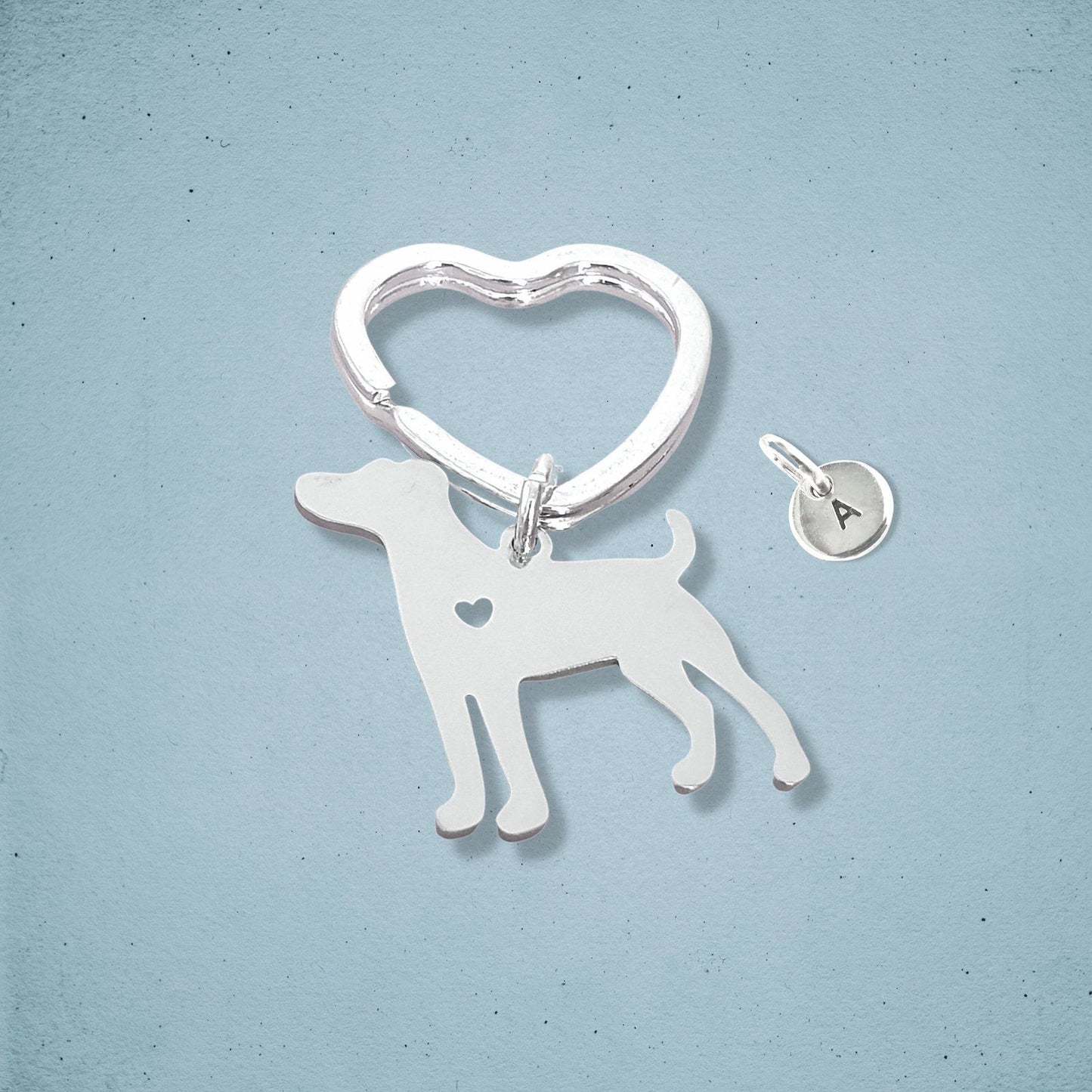 Labrador Keyring Silver