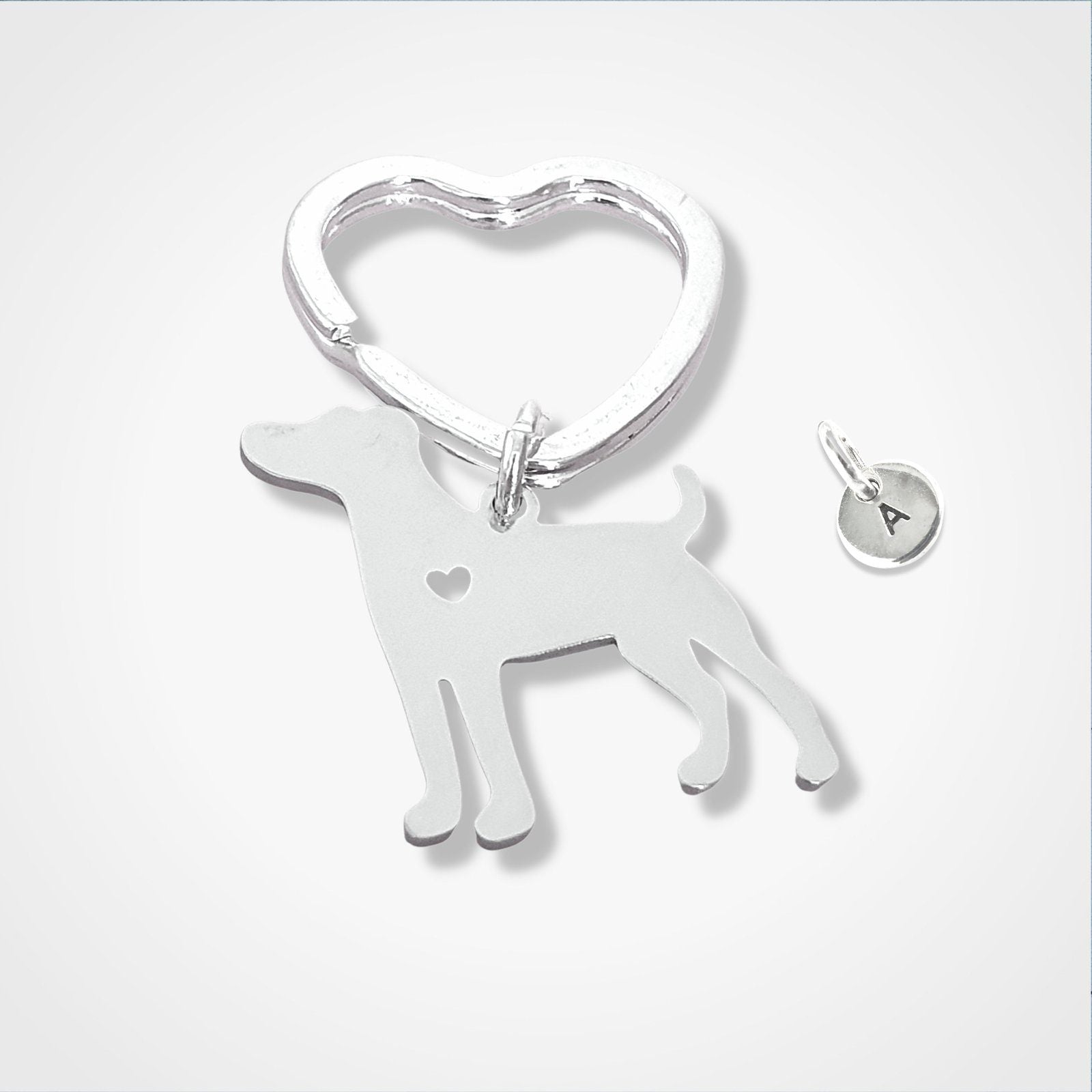 Labrador Keyring Silver