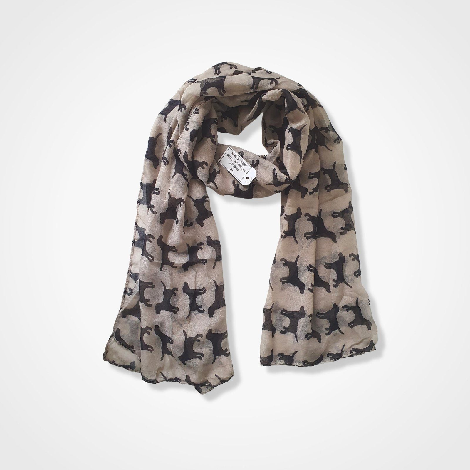 Labrador Retriever Scarf Taupe