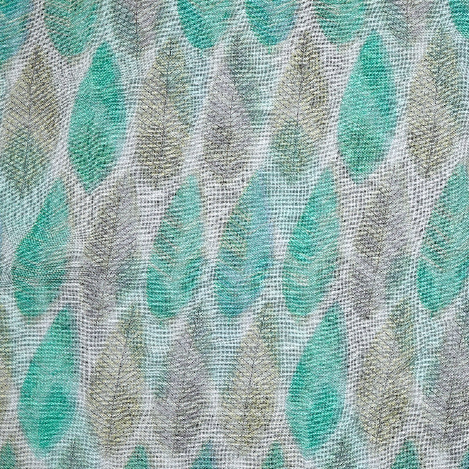 Leaf Print Scarf Mint