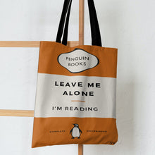 Load image into Gallery viewer, Leave Alone Reading Tote Bag Orange
