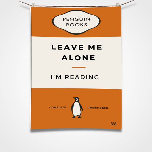 Leave Alone Tea Towel Orange