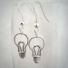 Load image into Gallery viewer, Light Bulb Earrings Silver
