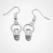 Load image into Gallery viewer, Light Bulb Earrings Silver
