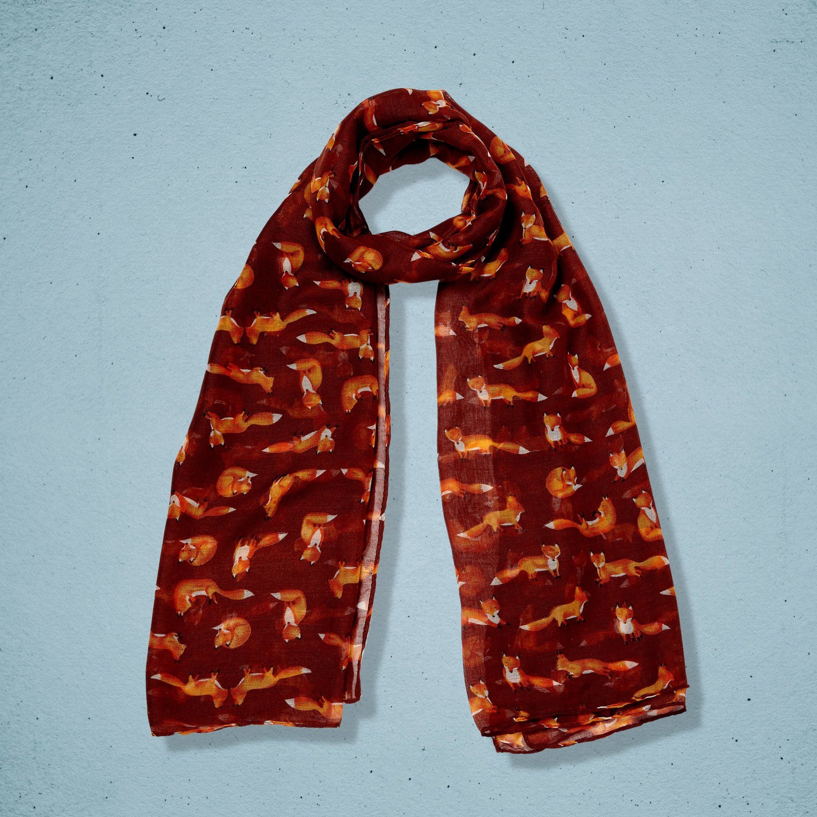 Little Foxes Scarf Maroon