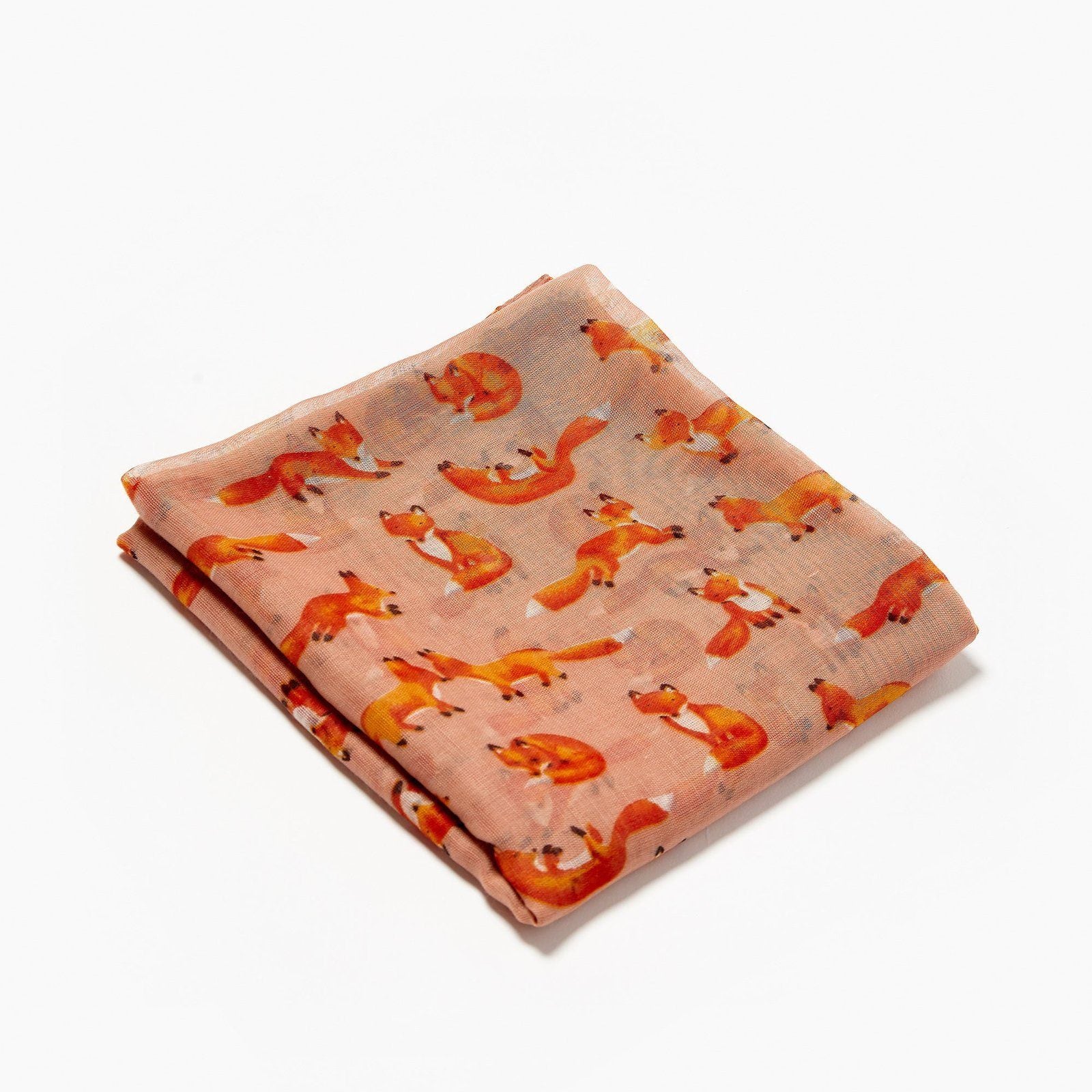 Little Foxes Scarf Pink