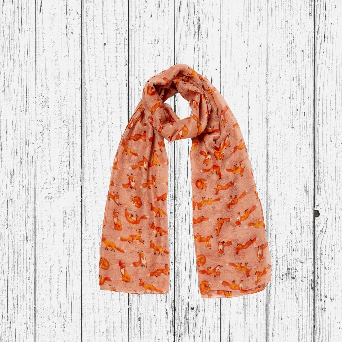 Little Foxes Scarf Pink