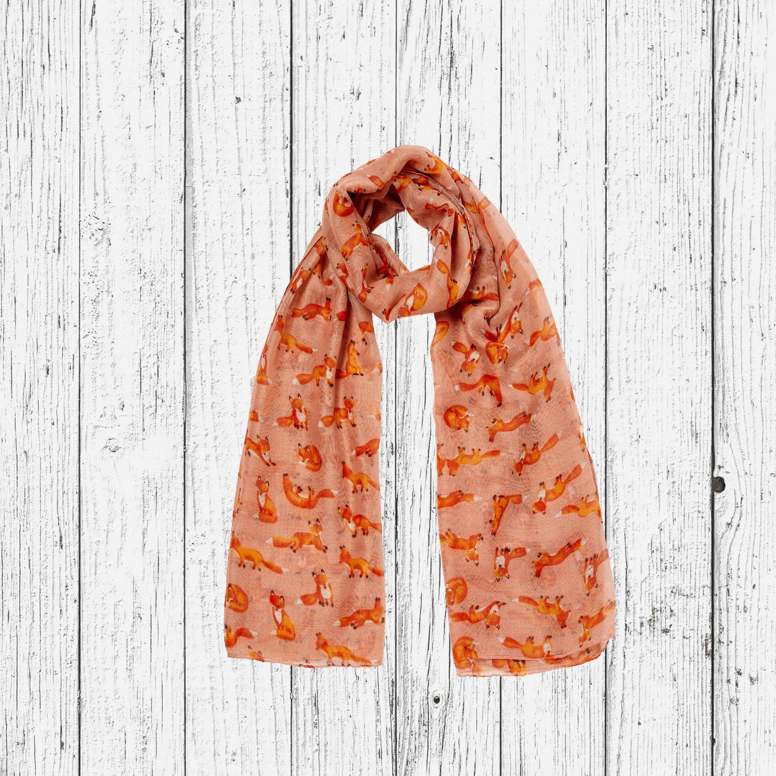 Little Foxes Scarf Pink