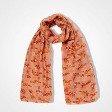 Load image into Gallery viewer, Little Foxes Scarf Pink
