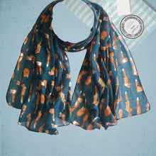 Load image into Gallery viewer, Little Foxes Scarf Teal
