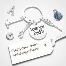 Load image into Gallery viewer, Love Daddy Tools Keyring Silver
