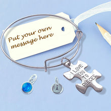 Load image into Gallery viewer, Love Pieces Jigsaw Bangle Silver
