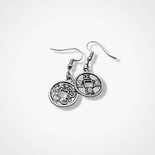 Load image into Gallery viewer, Lucky Coin Earrings Silver
