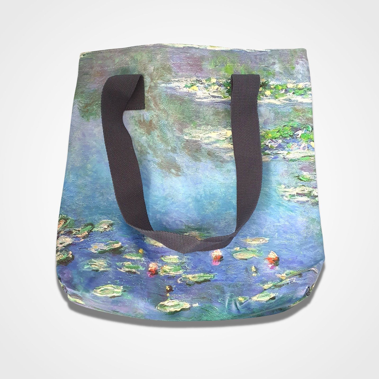 Monet Water Lilies Print Shopper Blue