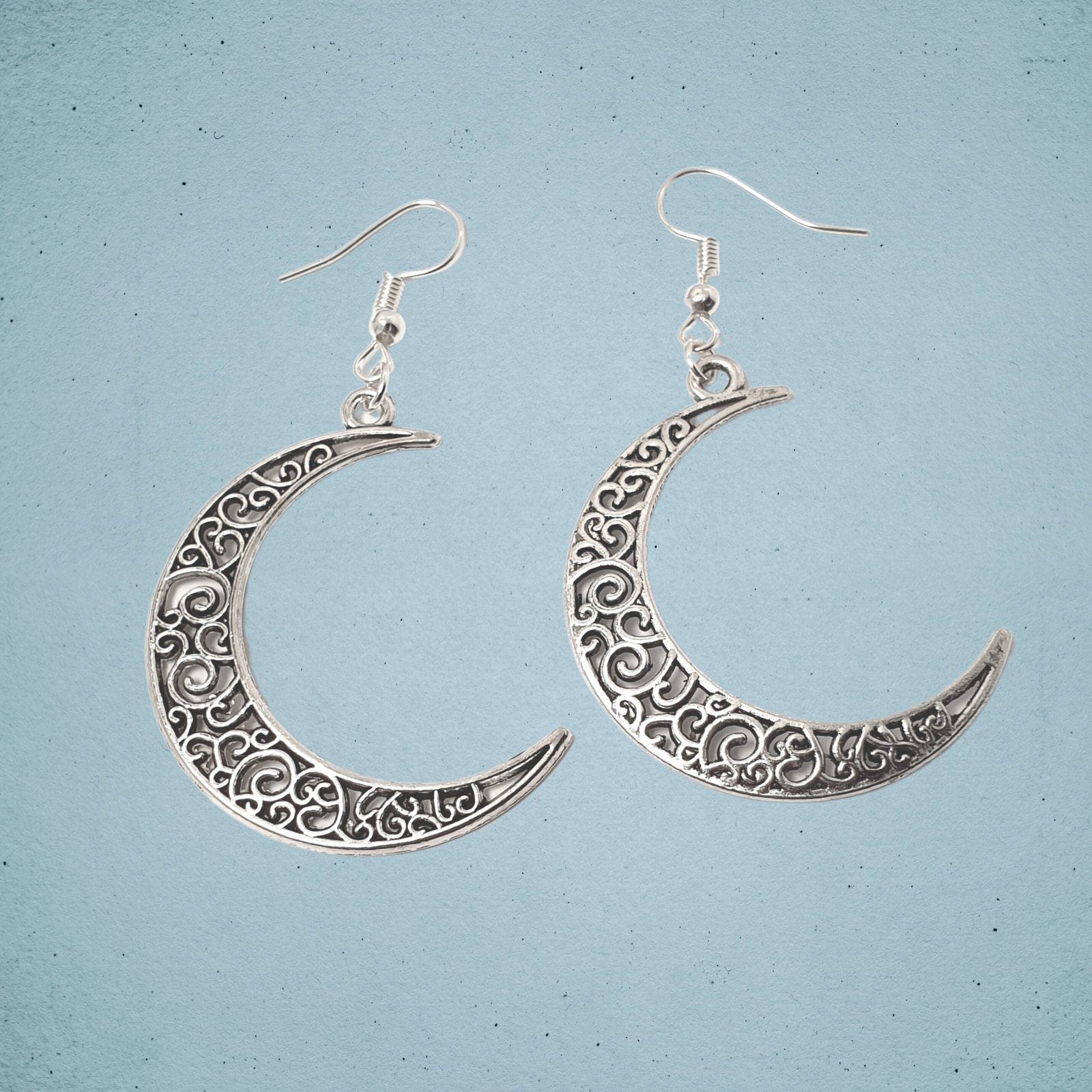Moon Earrings Silver