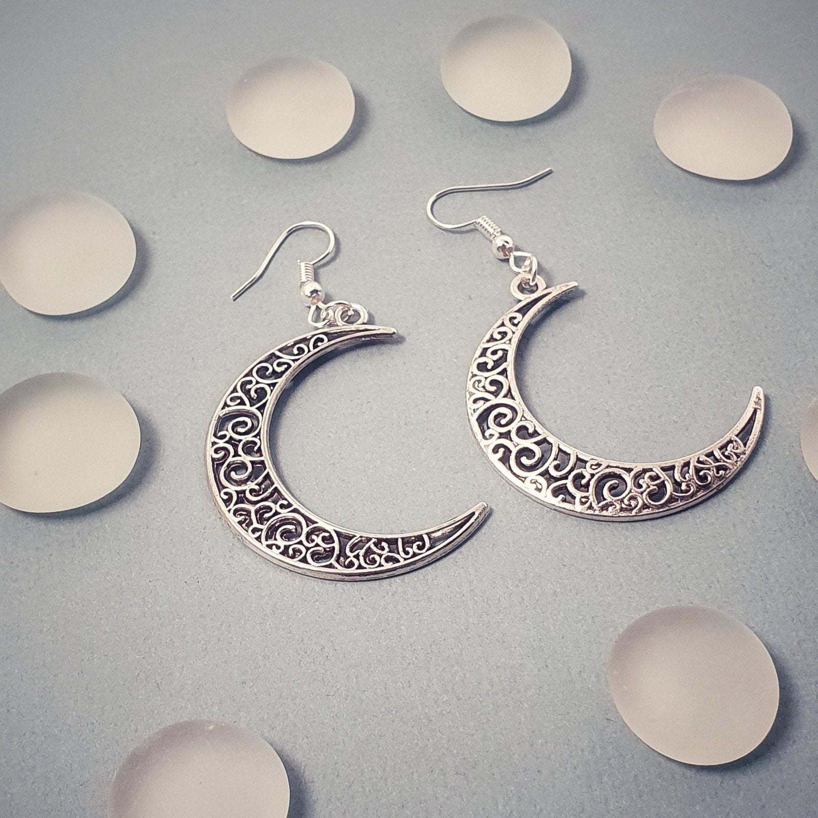 Moon Earrings Silver