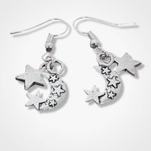 Load image into Gallery viewer, Moon Stars Earrings Silver
