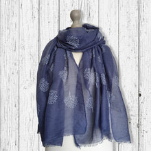 Load image into Gallery viewer, Mulberry Tree Scarf Denim Blue
