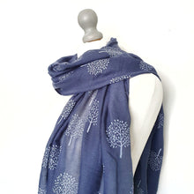 Load image into Gallery viewer, Mulberry Tree Scarf Denim Blue
