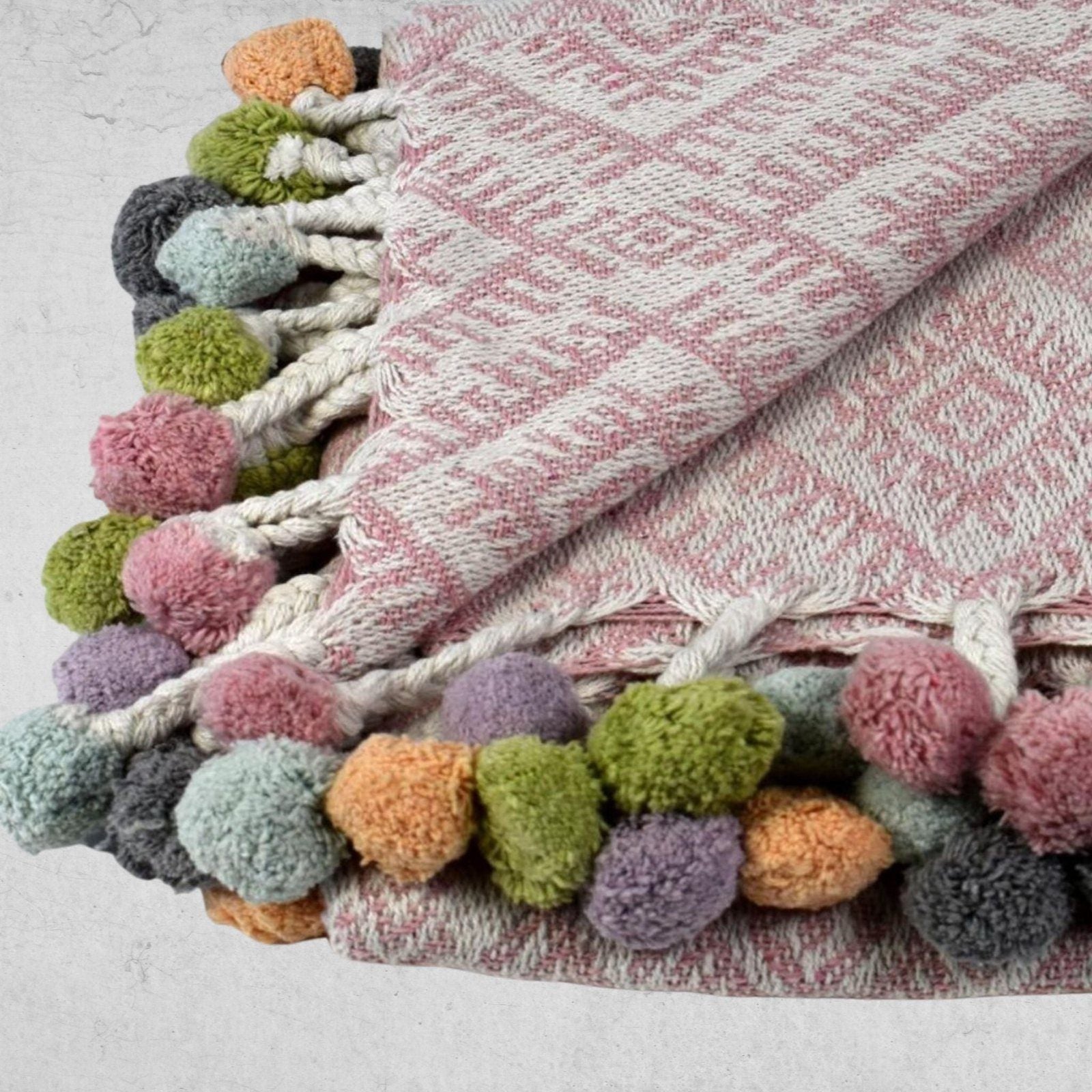 Rose best sale coloured throw