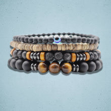 Load image into Gallery viewer, Multi Layer Wood Lava Stone Bracelet
