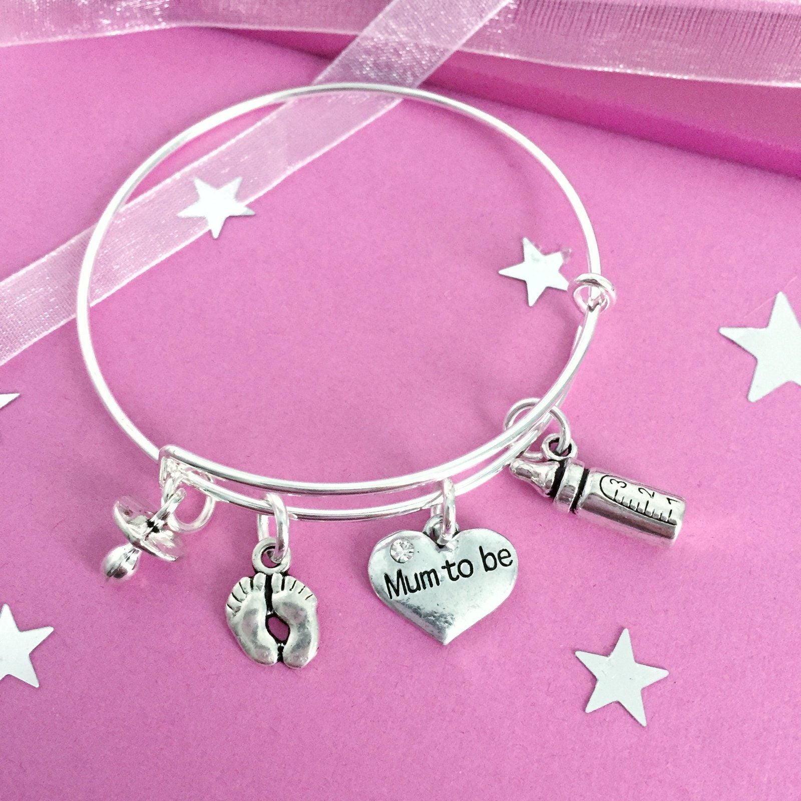 Mum Bangle Silver