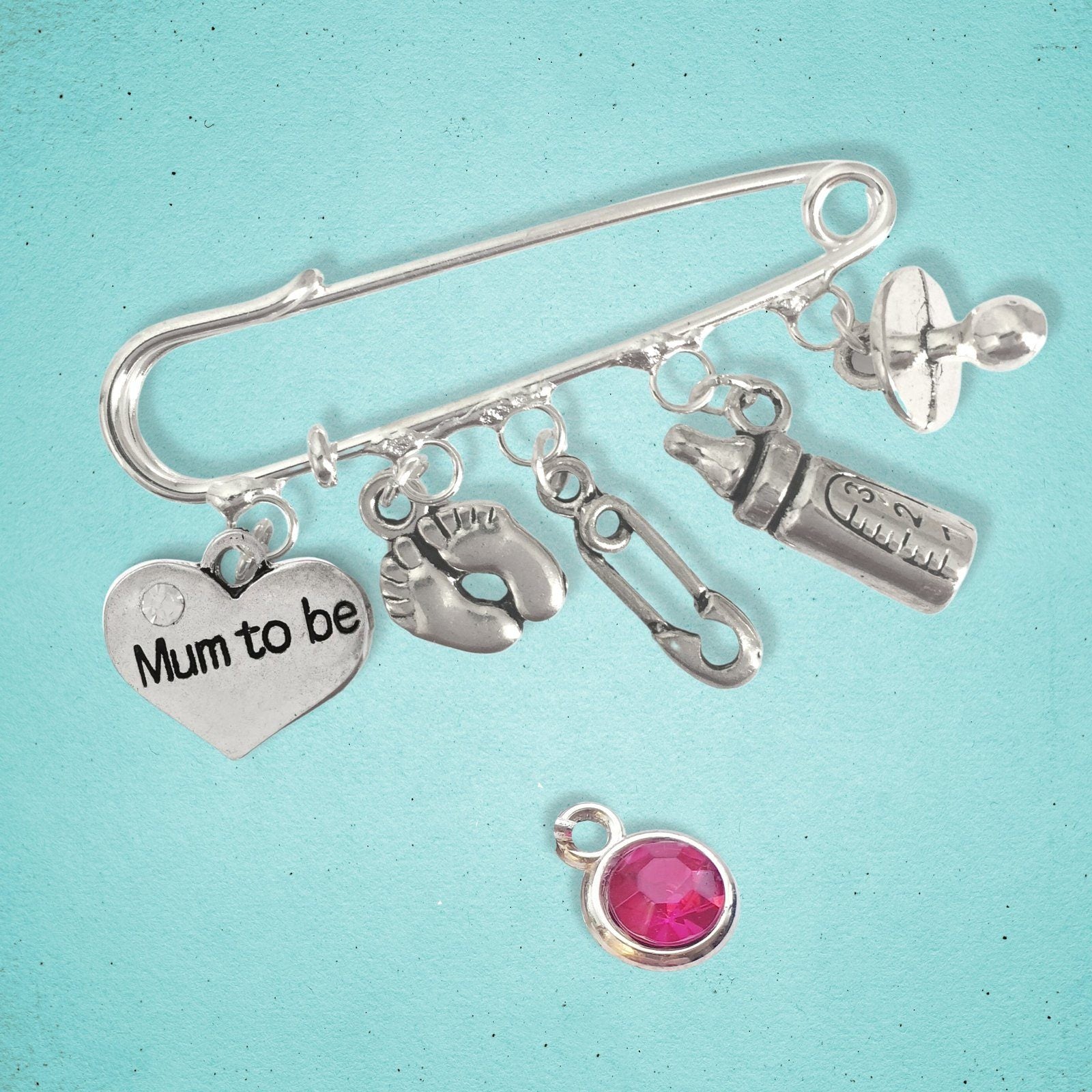 Mum Brooch Silver