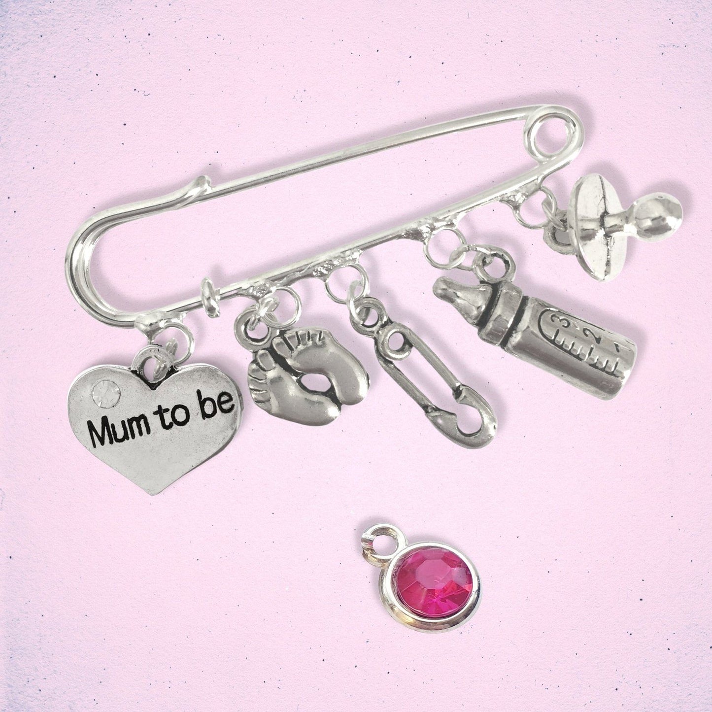 Mum Brooch Silver