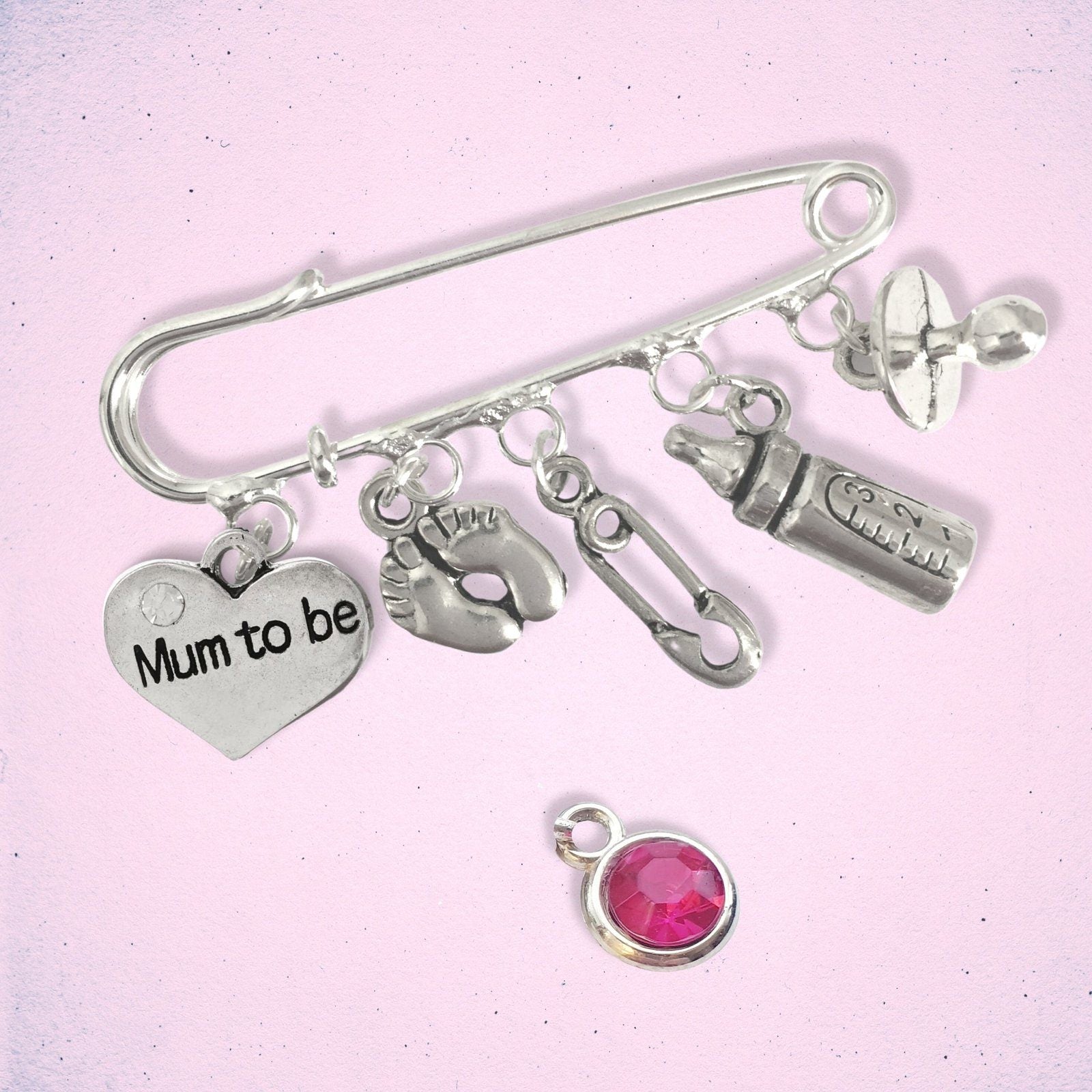 Mum Brooch Silver