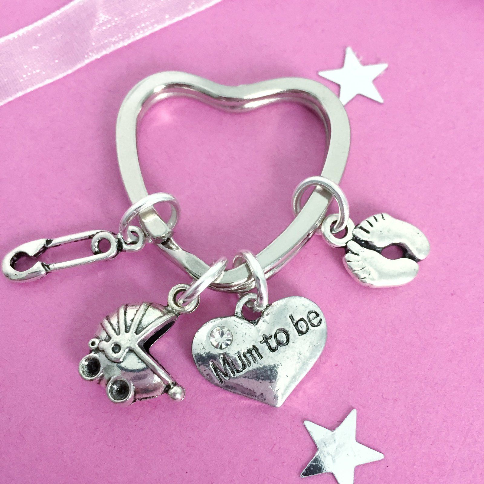 Mum Keyring Silver