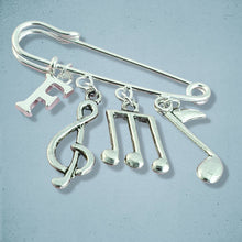 Load image into Gallery viewer, Music Lovers Brooch Silver
