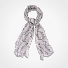 Load image into Gallery viewer, Musical Notes Scarf White
