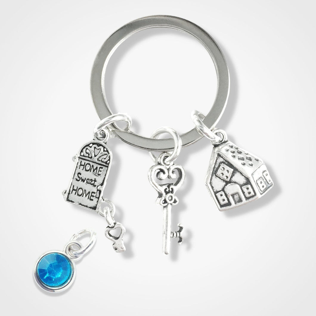 New Home Keyring Silver