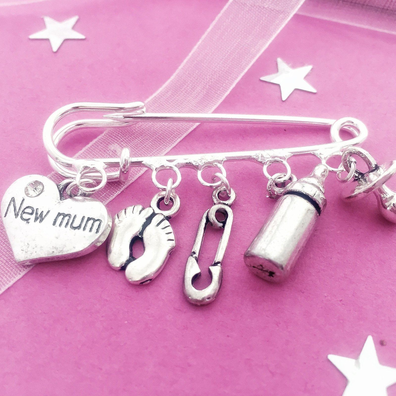 New Mum Brooch Silver