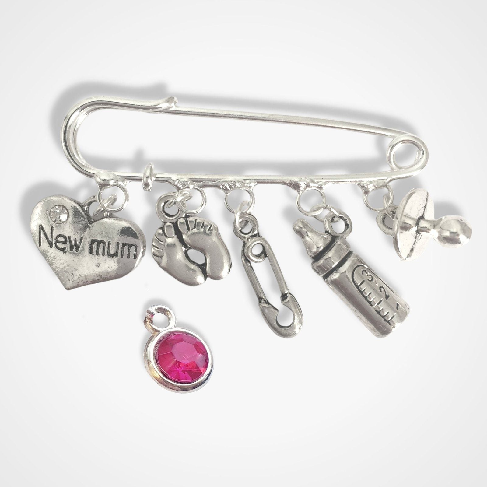 New Mum Brooch Silver
