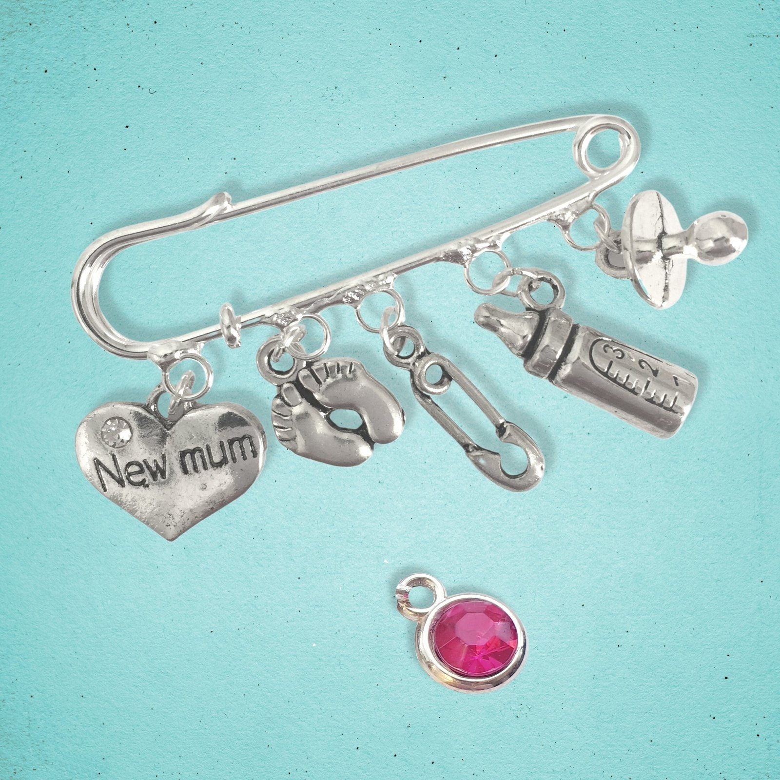 New Mum Brooch Silver