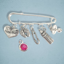 Load image into Gallery viewer, New Mum Brooch Silver
