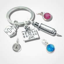 Load image into Gallery viewer, Nurse Keyring Silver
