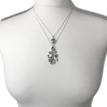 Load image into Gallery viewer, Oak Leaf Acorn Necklace Silver
