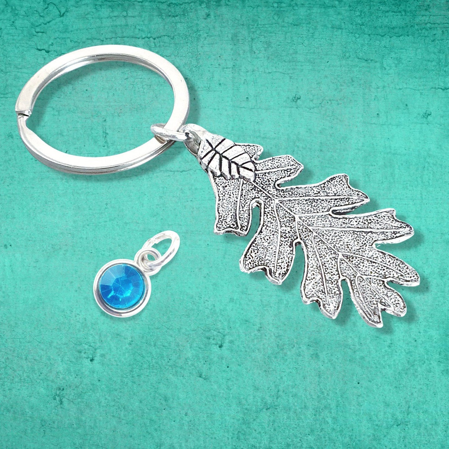 Oak Leaf Keyring Silver