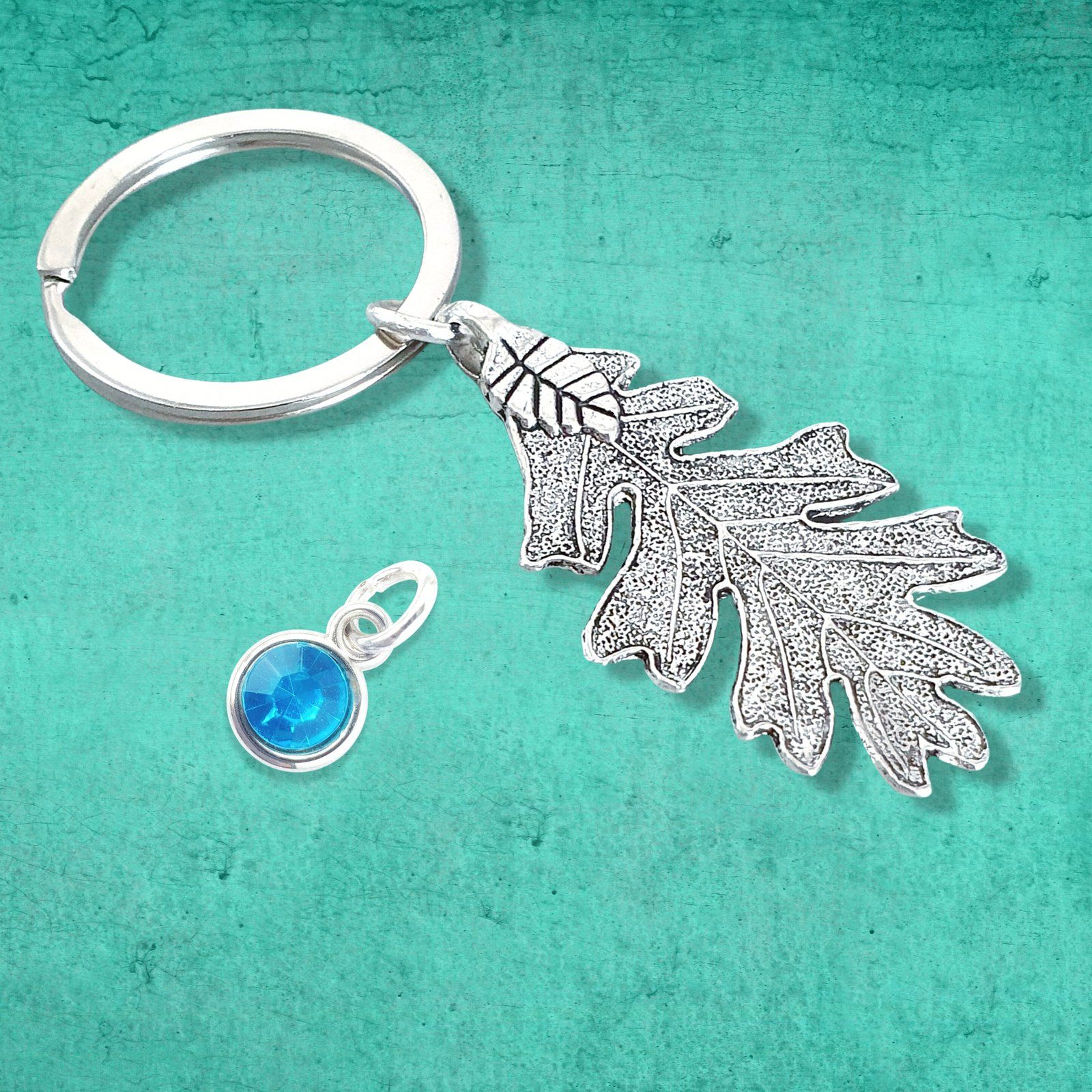 Oak Leaf Keyring Silver