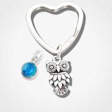 Load image into Gallery viewer, Owl Keyring Silver

