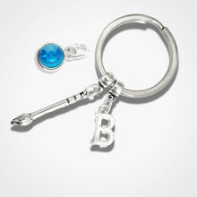 Load image into Gallery viewer, Paintbrush Keyring Silver
