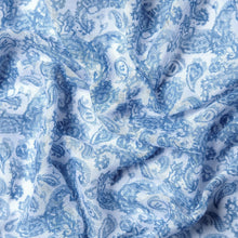 Load image into Gallery viewer, Paisley Print Scarf Delft Blue
