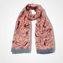 Load image into Gallery viewer, Persian Birds Scarf Rose
