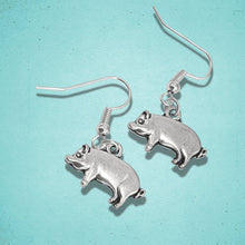 Load image into Gallery viewer, Pig Earrings Silver
