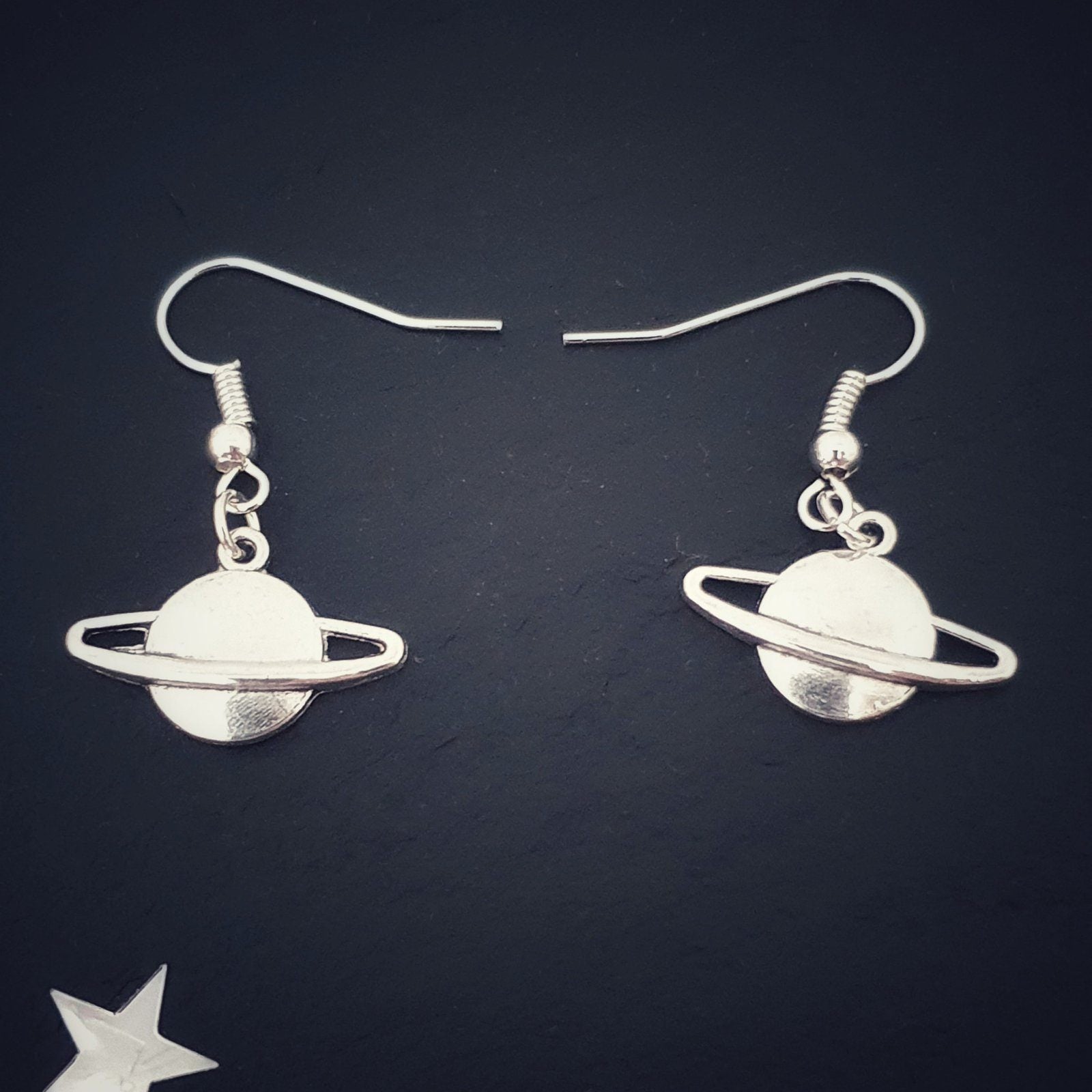 Planet Earrings Silver