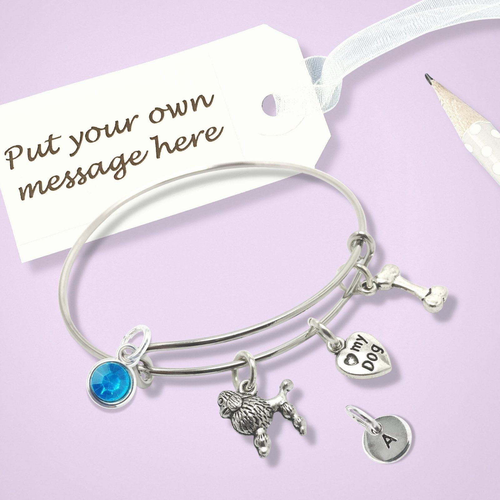 Poodle Bangle Silver