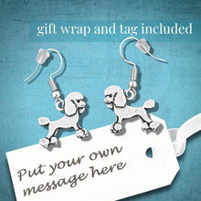 Load image into Gallery viewer, Poodle Novelty Earrings Silver
