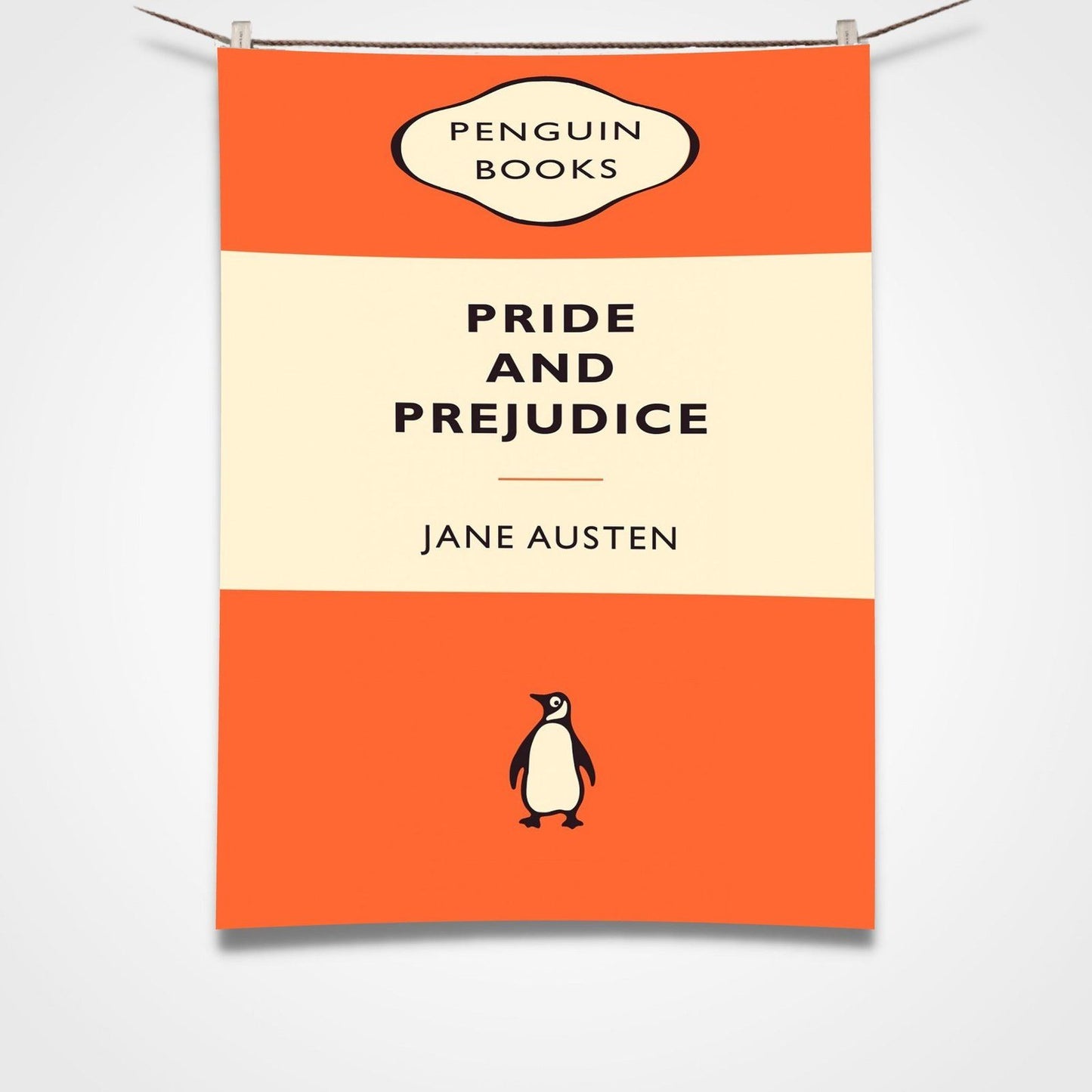 Pride Prejudice Tea Towel Orange